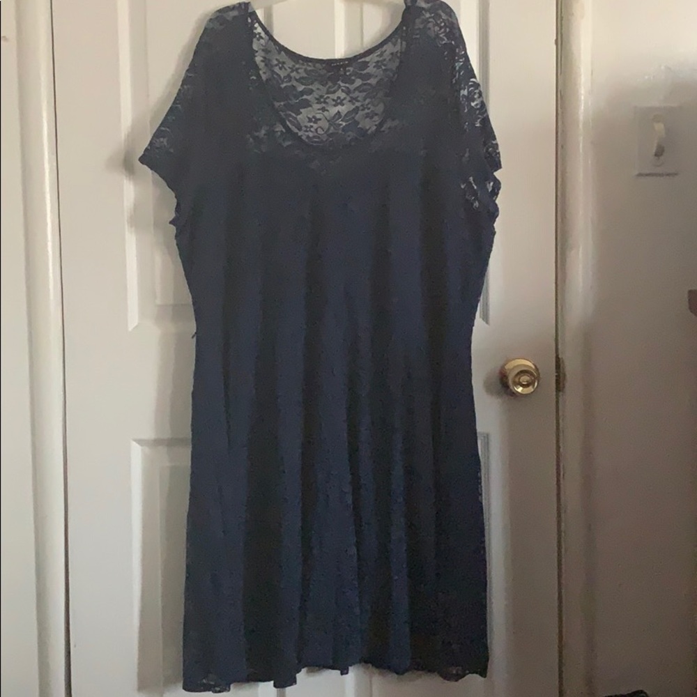 Navy Blue Torrid Dress (Short Sleeve)